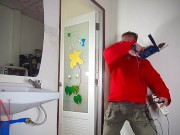 Plumber striptease. The housewife called a plumber and had an orgasm. The housewife called a plumbe 3/16