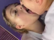 Mirror licking. Drool. Kissing myself 4/16