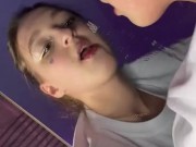 Mirror licking. Drool. Kissing myself 8/16