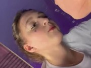 Mirror licking. Drool. Kissing myself 9/16