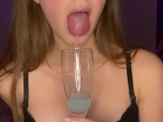 Spitting into a glass and pouring on my feet. Underwear drool