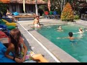Pool Party - NO PANTIES # This video from febr.was removed by PH,now it's Ok,other faces are blured 15/16