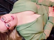 Dirty Talking Big Tit Girl Masturbating and Cumming Loud and Hard Over and Over 9/16