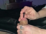 Sounding with cum blocking + cum twice with tenga egg POSTCUM 10/16