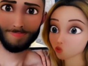 Big eye Cartoon babe sucks my dick and gets fucked!  1/16