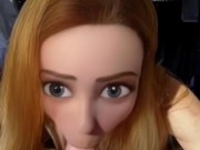 Big eye Cartoon babe sucks my dick and gets fucked!  4/16