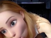 Big eye Cartoon babe sucks my dick and gets fucked!  7/16