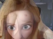 Big eye Cartoon babe sucks my dick and gets fucked!  8/16