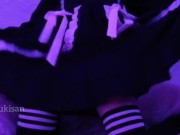 Amateur asian Japanese maid caught masturbating and humping pillow orgams schoolgirl shave pussy 1/16