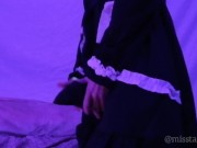 Futanari shemale kawaii girl boy with big Black cock BBC and maid costume uncensored Japanese 4/16