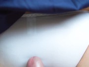 Teen's jiggly ass is ideal for oiled masturbation. Cumshot on buttcrack. 5/16