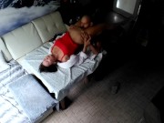 she got an orgasm from cunnilingus, and then I finished on her hairy pussy and thrust my dick deep i 8/16