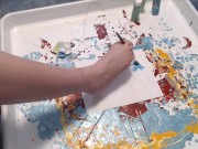 My first painting using my feet 1/16