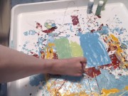 My first painting using my feet 10/16