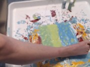 My first painting using my feet 13/16