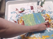 My first painting using my feet 16/16