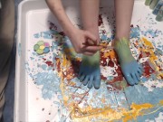 Painting a picture on my cute feet 11/16