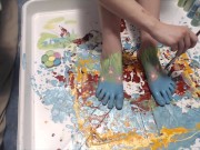 Painting a picture on my cute feet 16/16