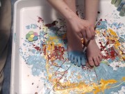 Painting a picture on my cute feet 3/16