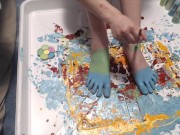 Painting a picture on my cute feet 8/16