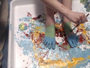 Painting a picture on my cute feet 9/16