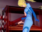 Metroid Samus gets fucked like a slut and takes many loads {コイカツ!/3D Hentai} 2/16