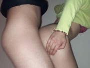 She asks me to put it inside and cum on his belly 2/16