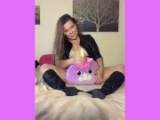 Pillow humping in fetish clothing 3/16
