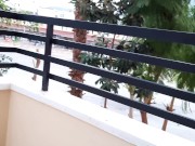 Cunnilingus on the balcony of a hotel in Turkey. Public sex 11/16