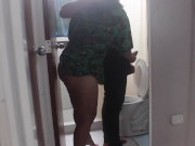 My roommate entered the bathroom to masturbate and suck my cock and cum 3/16