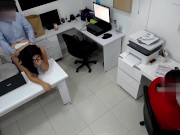 Girl boss fucks her coworker next to the assitent 10/16