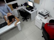 Girl boss fucks her coworker next to the assitent 13/16
