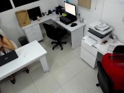 Girl boss fucks her coworker next to the assitent 16/16