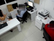Girl boss fucks her coworker next to the assitent 4/16