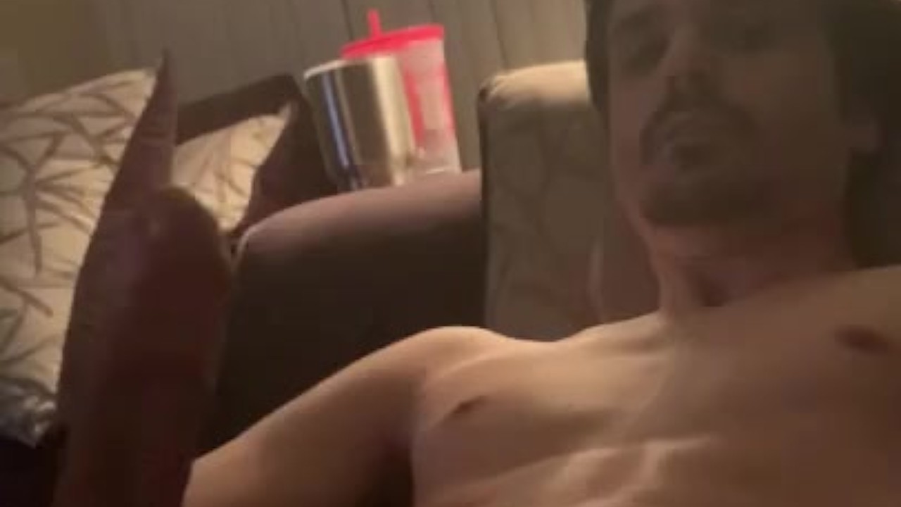 Amateur Guy Rubs Dick And Cums On His Chest RedTu