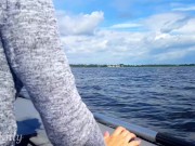 PRETTY WOMAN MASTURBATES ON THE LAKE WHILE FISHERMEN RIDE NEARBY! PLAYSKITTY 4K 16/16