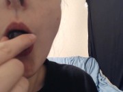 Chewing asmr with nice juicy grapes 7/16