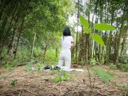 Outside fuck under the bamboo trees 1/16