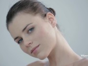 WOWGIRLS Amazing blue eyes brunette girl teasing with hot striptease and shows how she masturbates at home 2/16