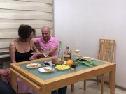 Two Friends Fucked a Married Whore in all Holes! (Amateur video. Part 1) 1/16