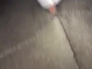 Vacuum cleaner sucks my clit in hole of my yoga pants 10/16