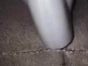 Vacuum cleaner sucks my clit in hole of my yoga pants 14/16