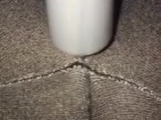 Vacuum cleaner sucks my clit in hole of my yoga pants 4/16