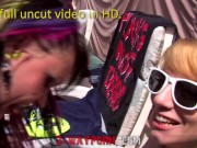 3-Way Porn - Inked Punkette Banged in 3Some during Exterior Orgy 5/16