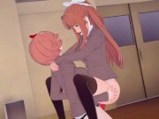 DDLC: Sayori hot strapon fuck with Monika 6/16