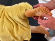 HOT MILF RUBBED IN OIL-BREASTS, BODY, FEET... 4/16