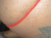 Thick Ebony Slut SQUIRTING BACKSHOTS - Almost Anal 9/16