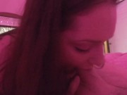 Multi Screen - Dirty Talking Slut Gives Ahegao BJ and Rides Big Cock 7/16