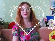 readhead curly haired russian undress from summer dress - show nice white boobs and panties 1/16