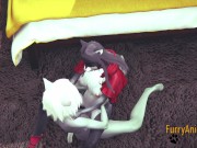 Furry Hentai - White Cat & Black Kitty Yiff 10/16